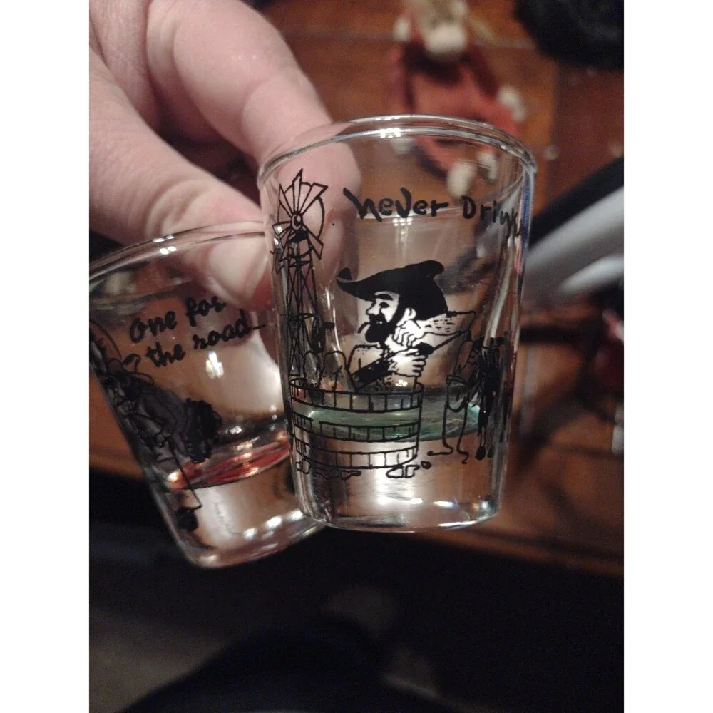 Set of two western shot glasses-g